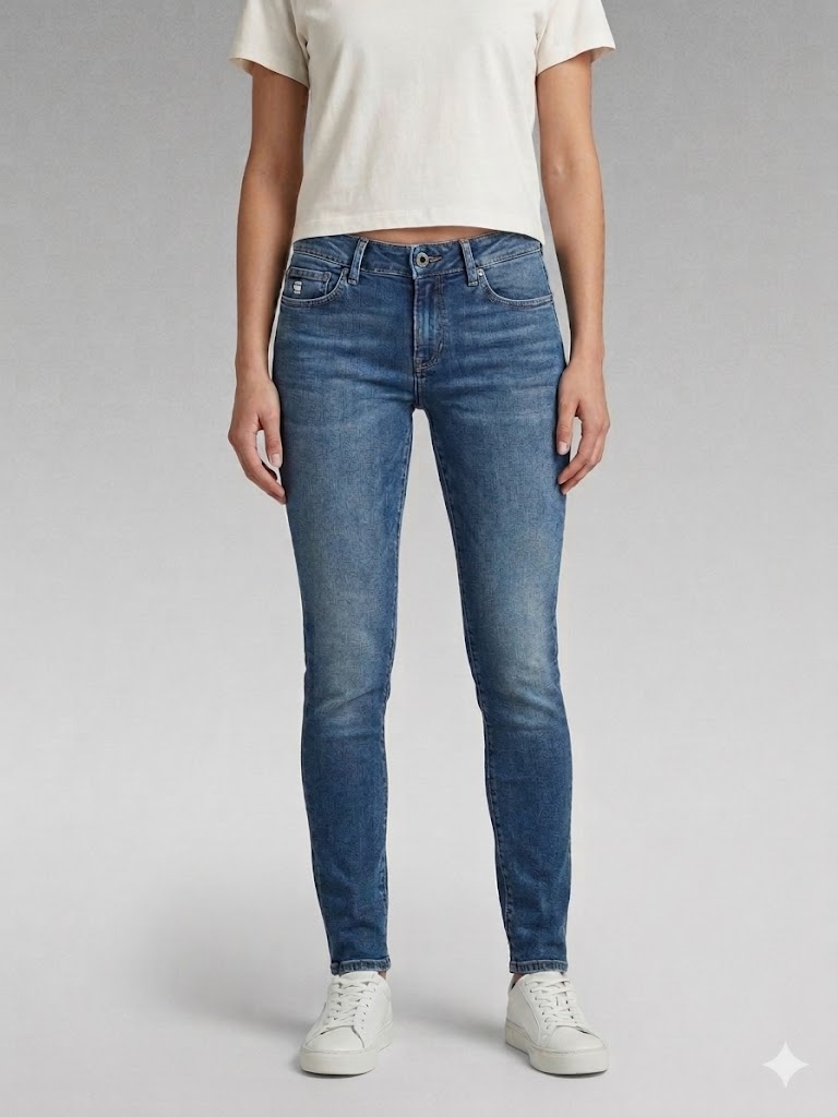 Pepe Jeans Skinny Jeans Modré S Oděrkami A Zipem 29/30 Xta