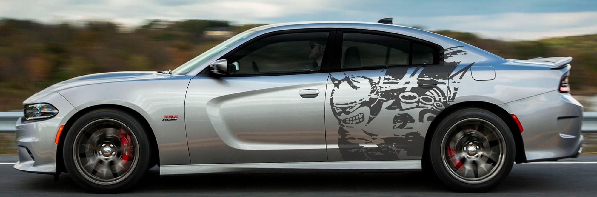 Nálepky Dodge Charger Scat Pack Roztrhané