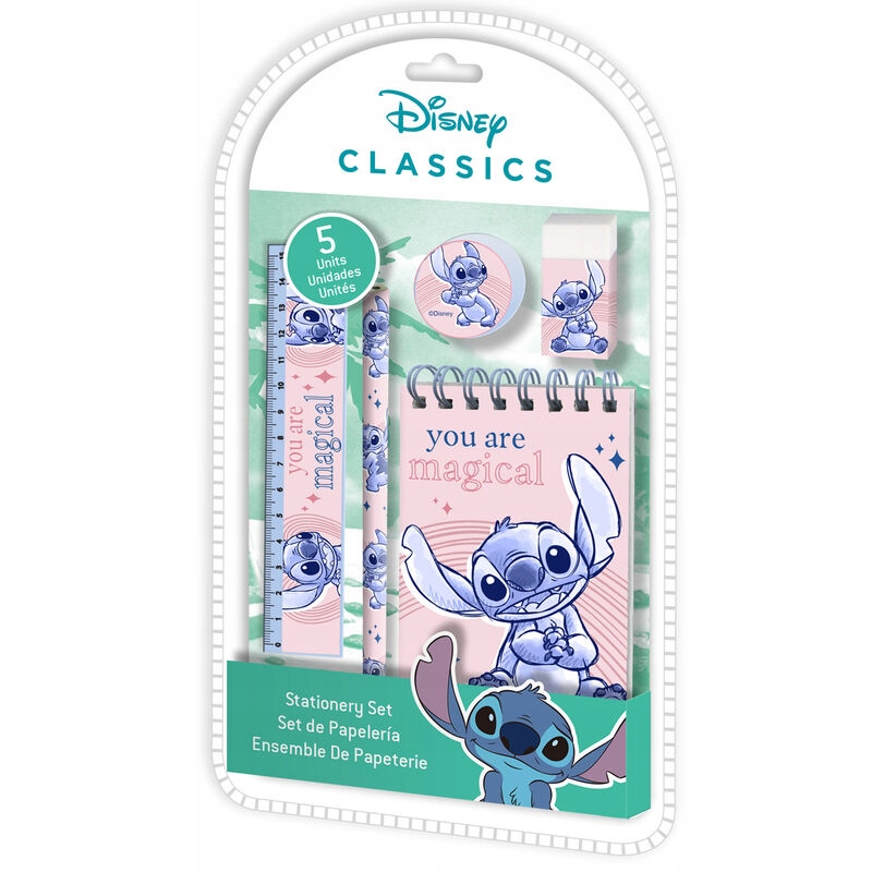 ZESTAW DO SZKOŁY LILO I STITCH PRZYBORY LINIJKA ZESZYT GUMKA NOTES OŁÓWEK
