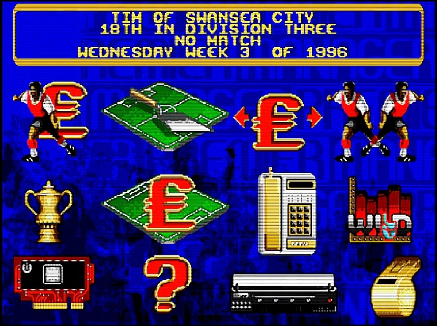 Premier Manager - gra na konsole Sega Mega Drive. Platforma Sega Megadrive