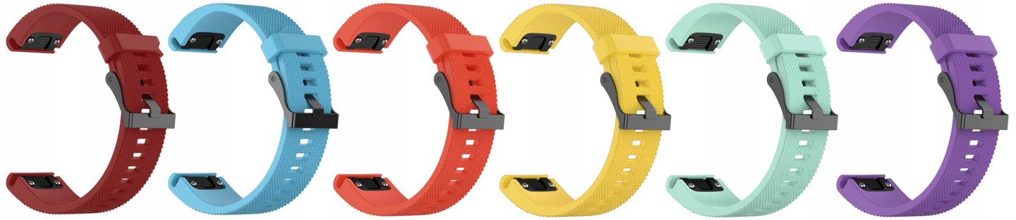 ZIELONY Pasek Garmin FENIX 7S Sapphire Solar Materiał paska guma