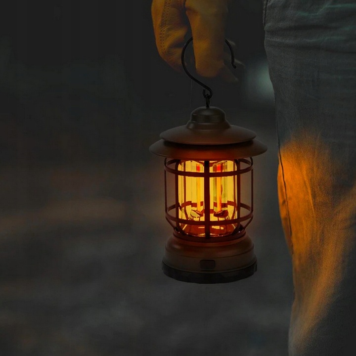 Lampka kempingowa LED AKU 18650 CAMPING LAMPA COB USB ładowana LT24 Rodzaj gwintu zintegrowane źródło LED