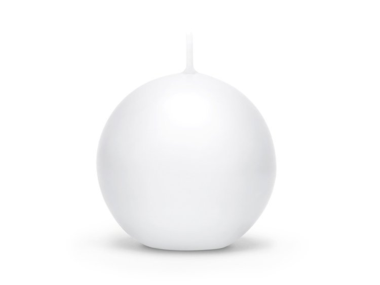 

Świeca Matowa Kula Biały 8 CM 6 Szt