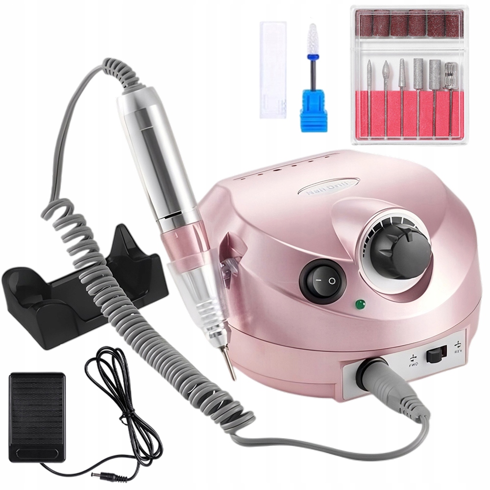 Velká Růžová Leštička Na Nehty, Vrtačka Na Nehty 65 W Fréza