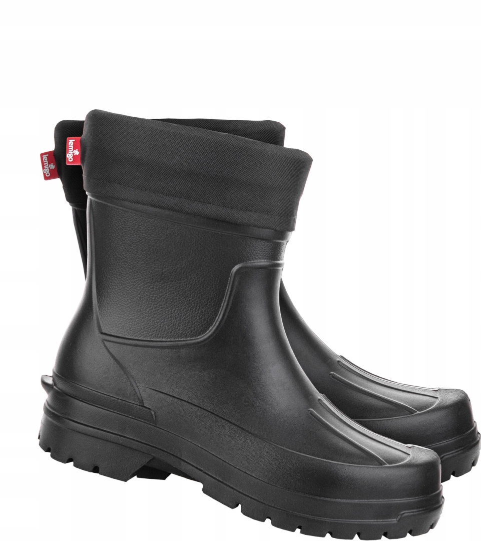 KALOSZE MESKIE OCIEPLANE KROTKIE - 43 - CZARNE LEMIGO