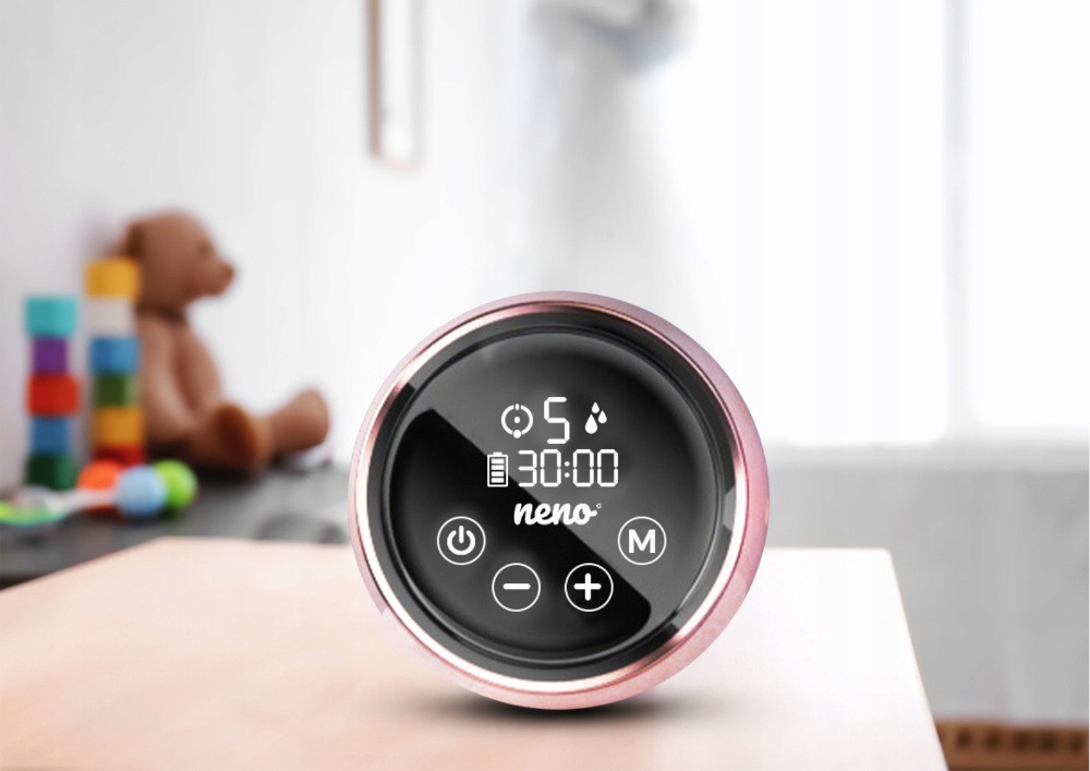 Laktator elektroniczny NENO Bella Różowy Elementy zestawu butelka