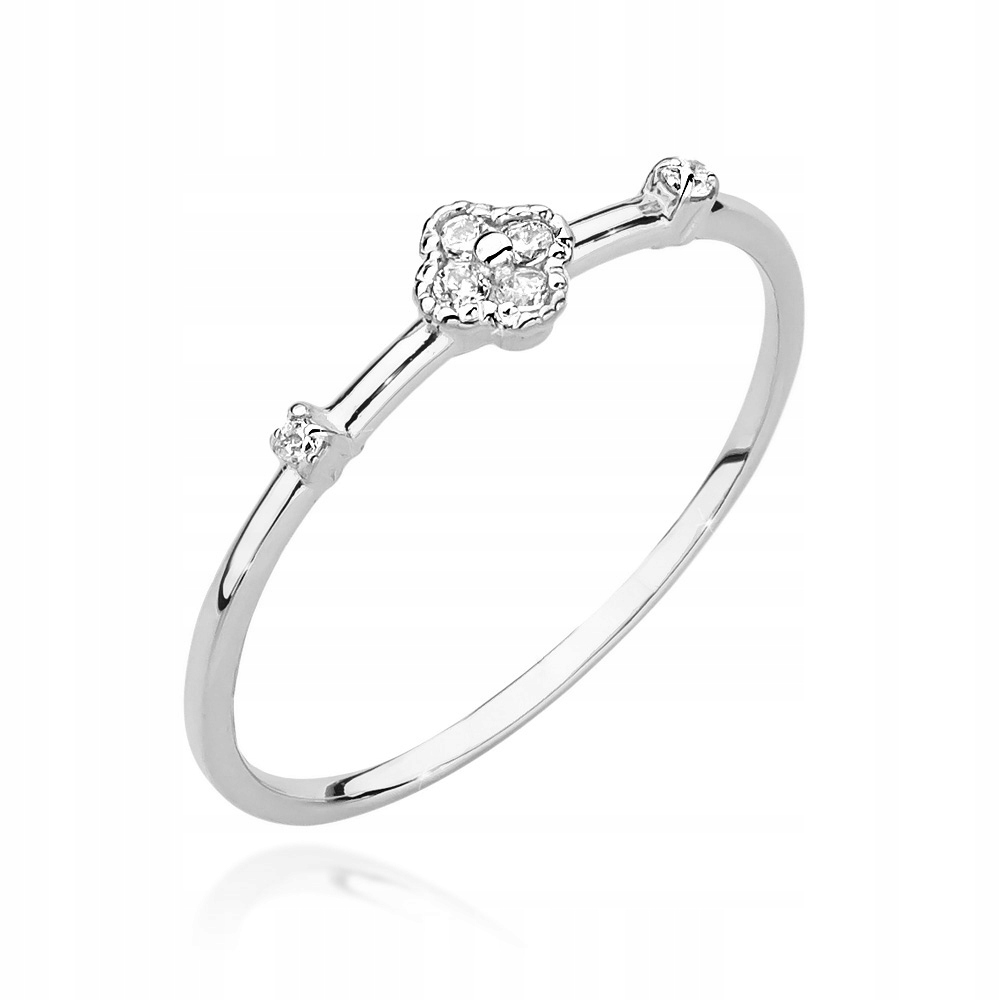 

Pierścionek Białe Złoto 585 Brylanty Grawer