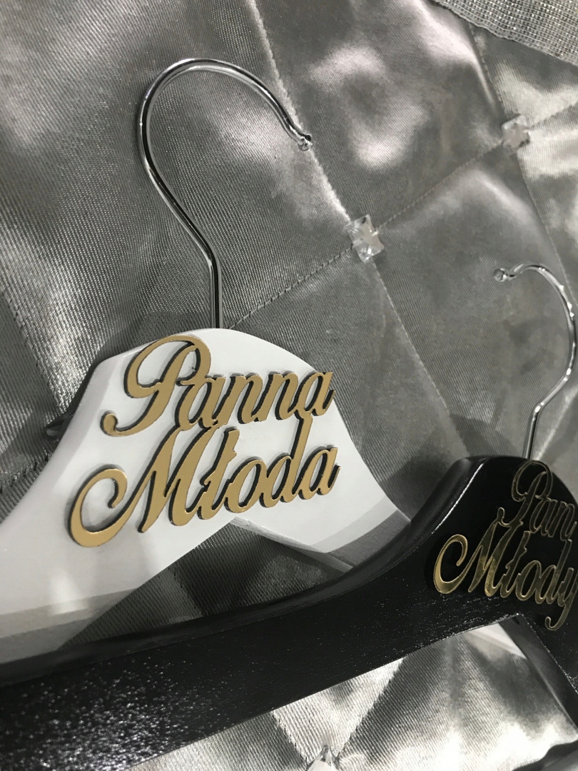 WIESZAKI ŚLUBNE PANNA MŁODA PAN MŁODY ZŁOTY NAPIS Marka inna