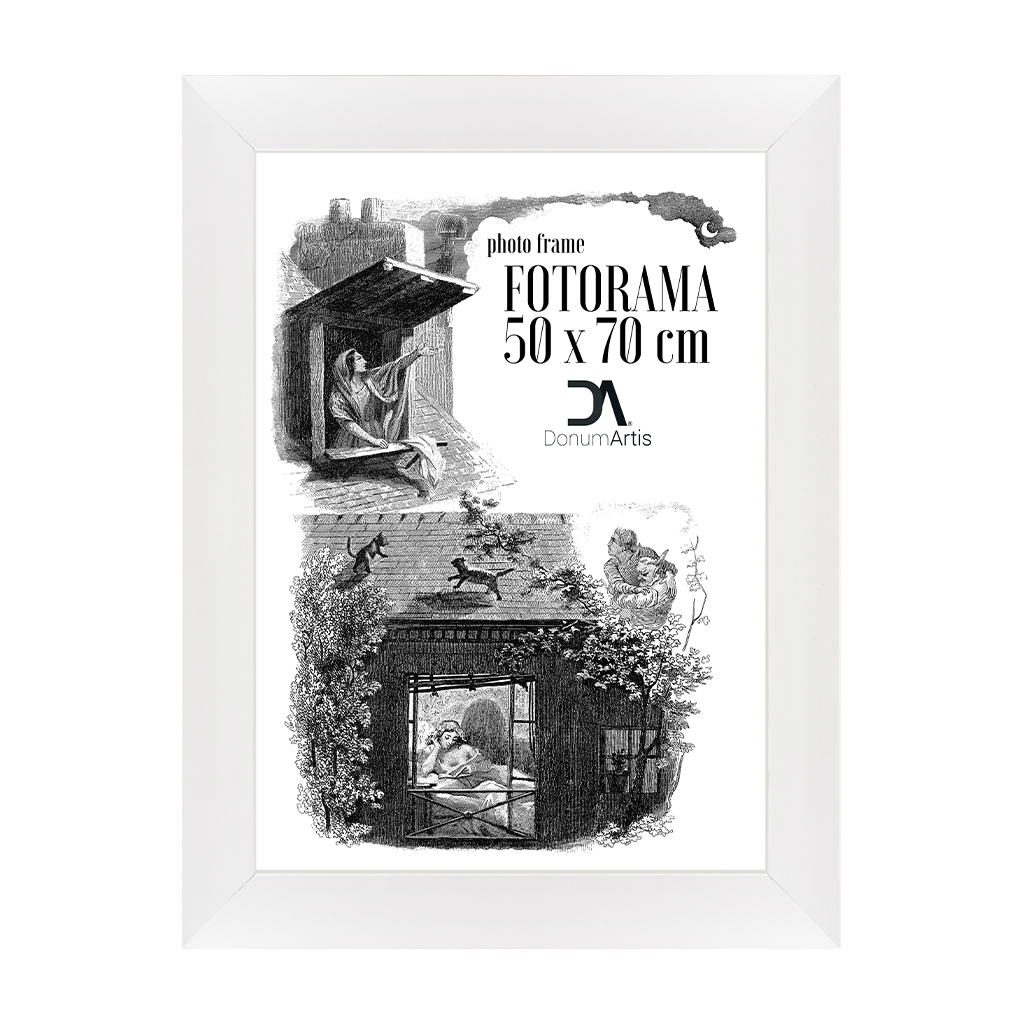 Fotorama Toscana bílá kartáčovaná 50x70 konkávní