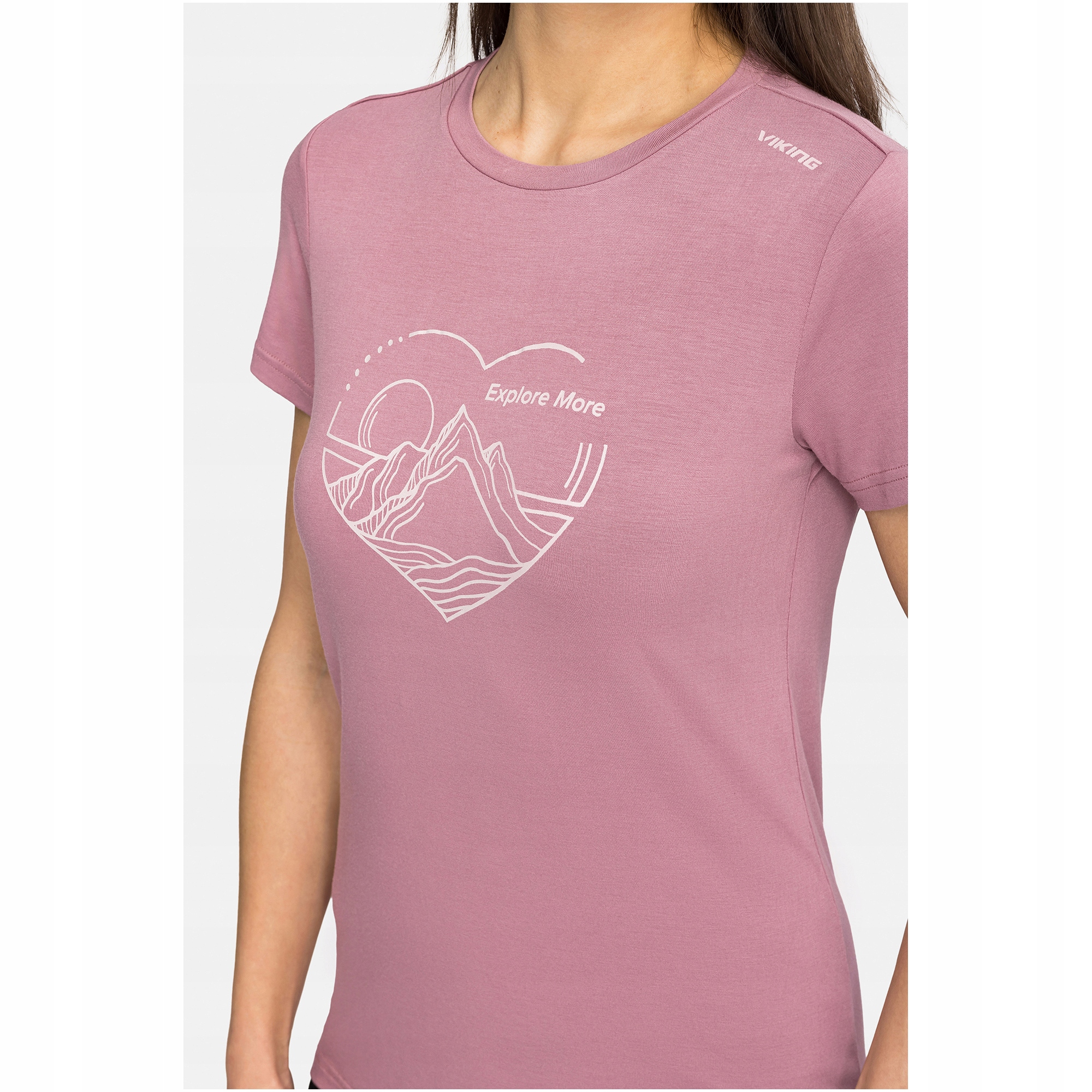 Koszulka damska T-shirt Viking Lenta Bamboo Light Lady różowa rozmiar M