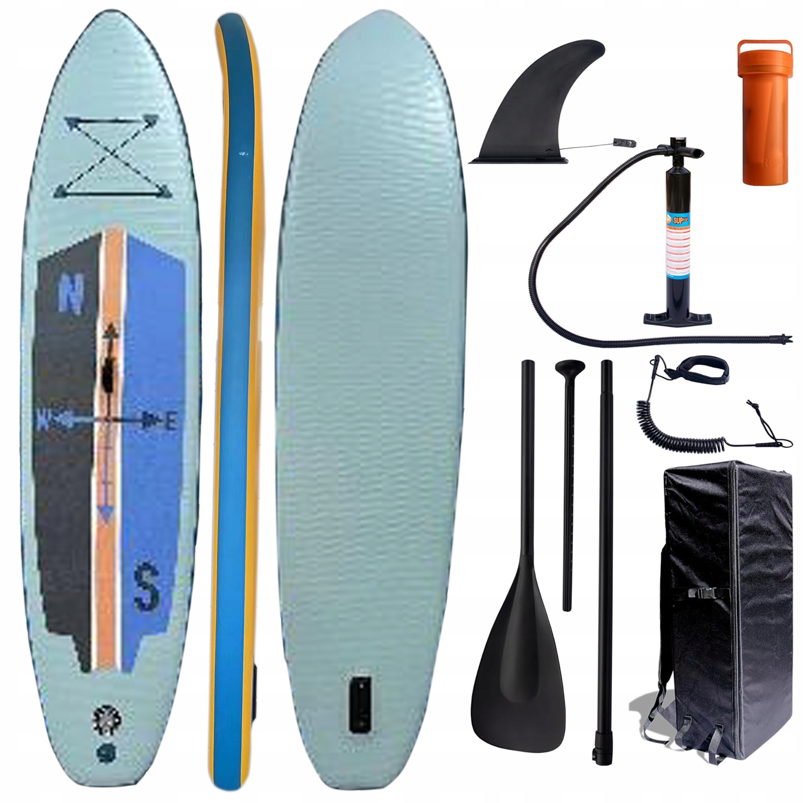 DESKA SUP 320CM DMUCHANA DO PŁYWANIA WYTRZYMAŁA ZESTAW + WIOSŁO + WOREK