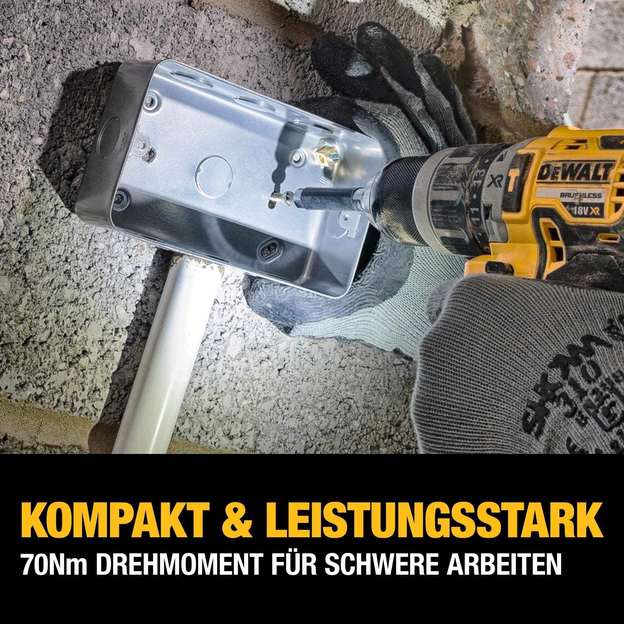 DEWALT 18V Wiertarko-Wkrętarka Udarowa Bezszczotkowa 70Nm 2x5Ah Akumulatory — miniatura 7