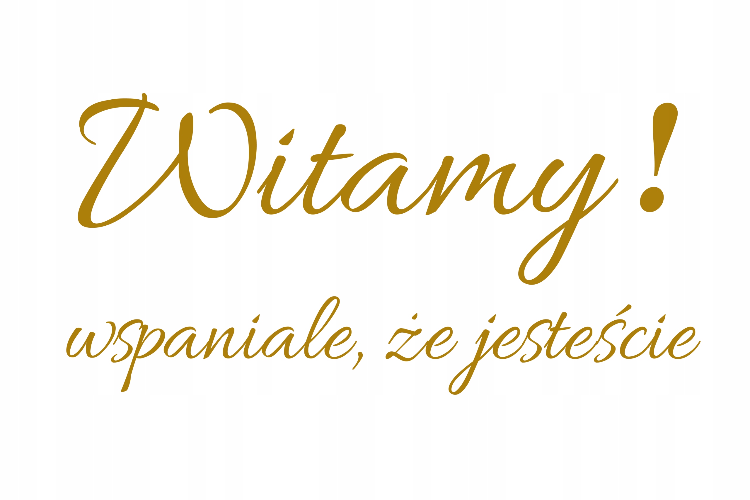 NAKLEJKA ŚLUB WITAMY WSPANIALE ŻE JESTEŚCIE 45X23
