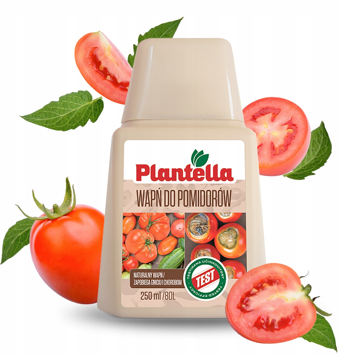 NAWÓZ WAPŃ PŁYN DO POMIDORÓW PAPRYKI OGÓRKÓW CEBULI BIO PLANTELLA 250ML