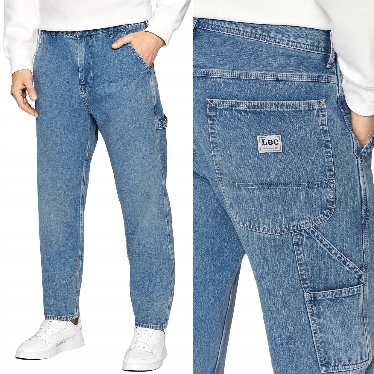 Lee Carpenter Vernon Workwear volné džínové kalhoty bez streče W32 L34