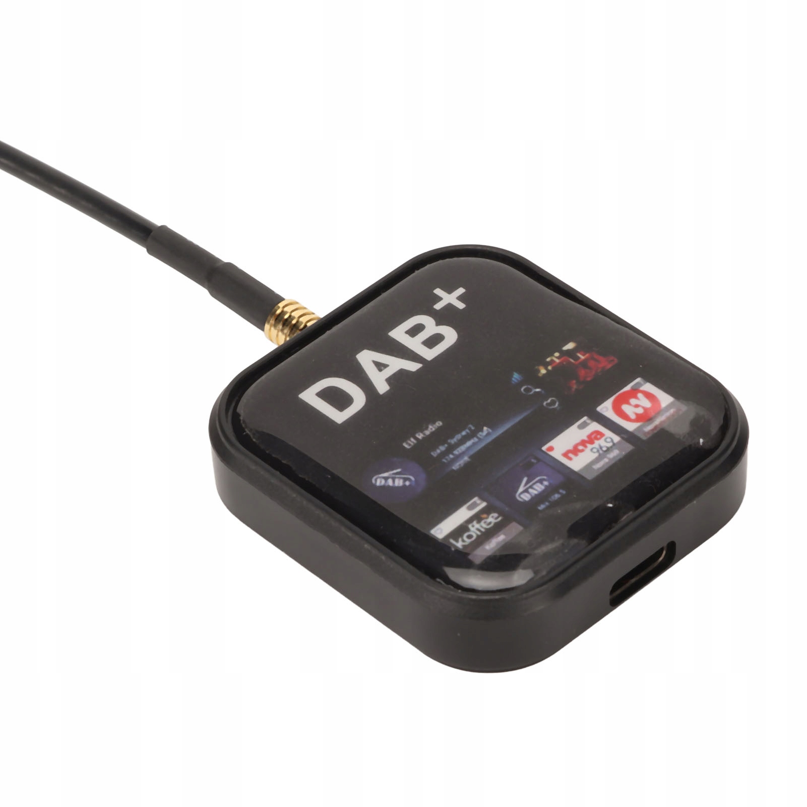 ODBIORNIK RADIOWY DAB DAB+ ZASILANY PRZEZ USB Z ANTENĄ Marka bez marki