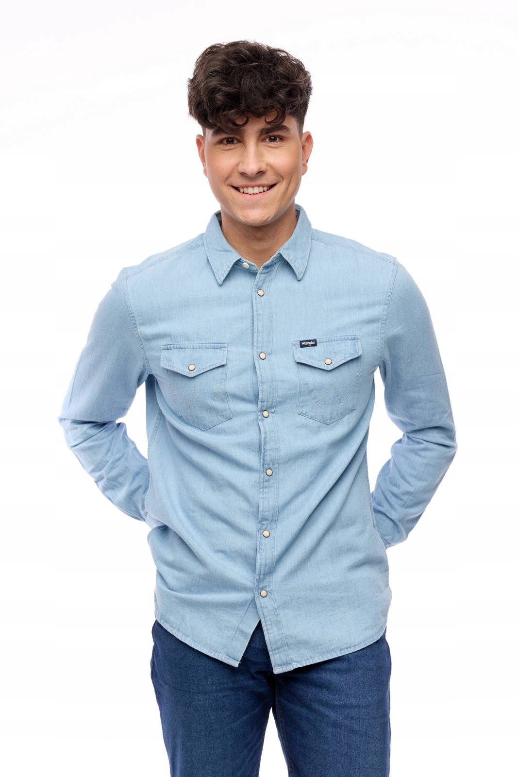 

Wrangler Denim Shirt Light Indigo W5M7C3X4E L