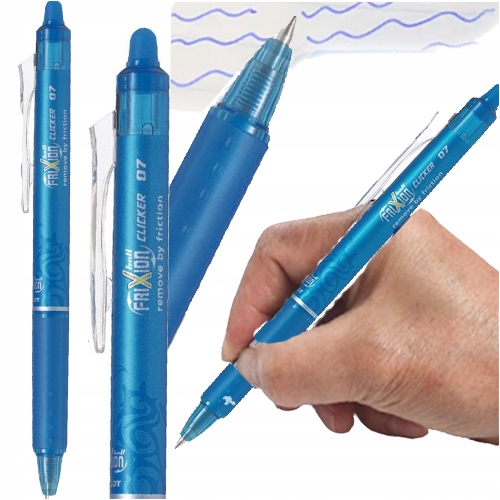 DŁUGOPIS PIÓRO KULKOWE ŚCIERALNY WYMAZYWALNY PILOT CLICKER 07 LAZUROWY