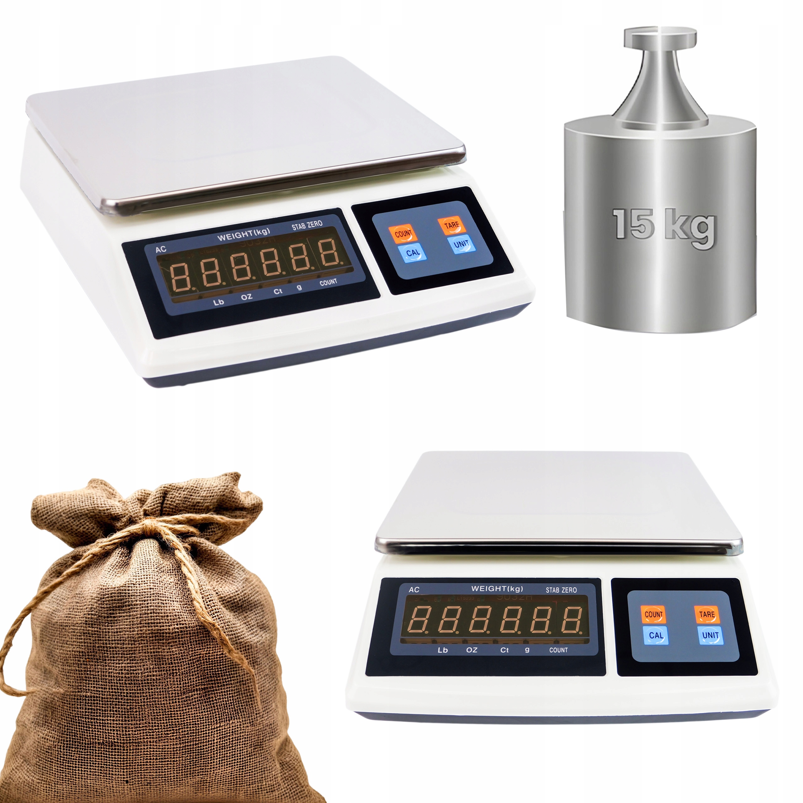Přesná Obchodní Váha Do 15 Kg Led Displej Akumulátor Přesnost 0,5 g