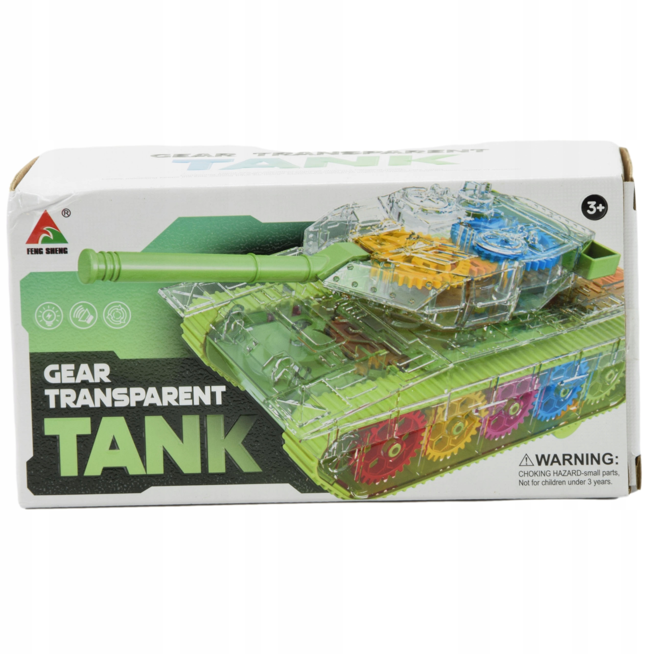 PRZEŹROCZYSTY CZOŁG DLA DZIECI ŚWIECI I JEŹDZI Stan opakowania oryginalne