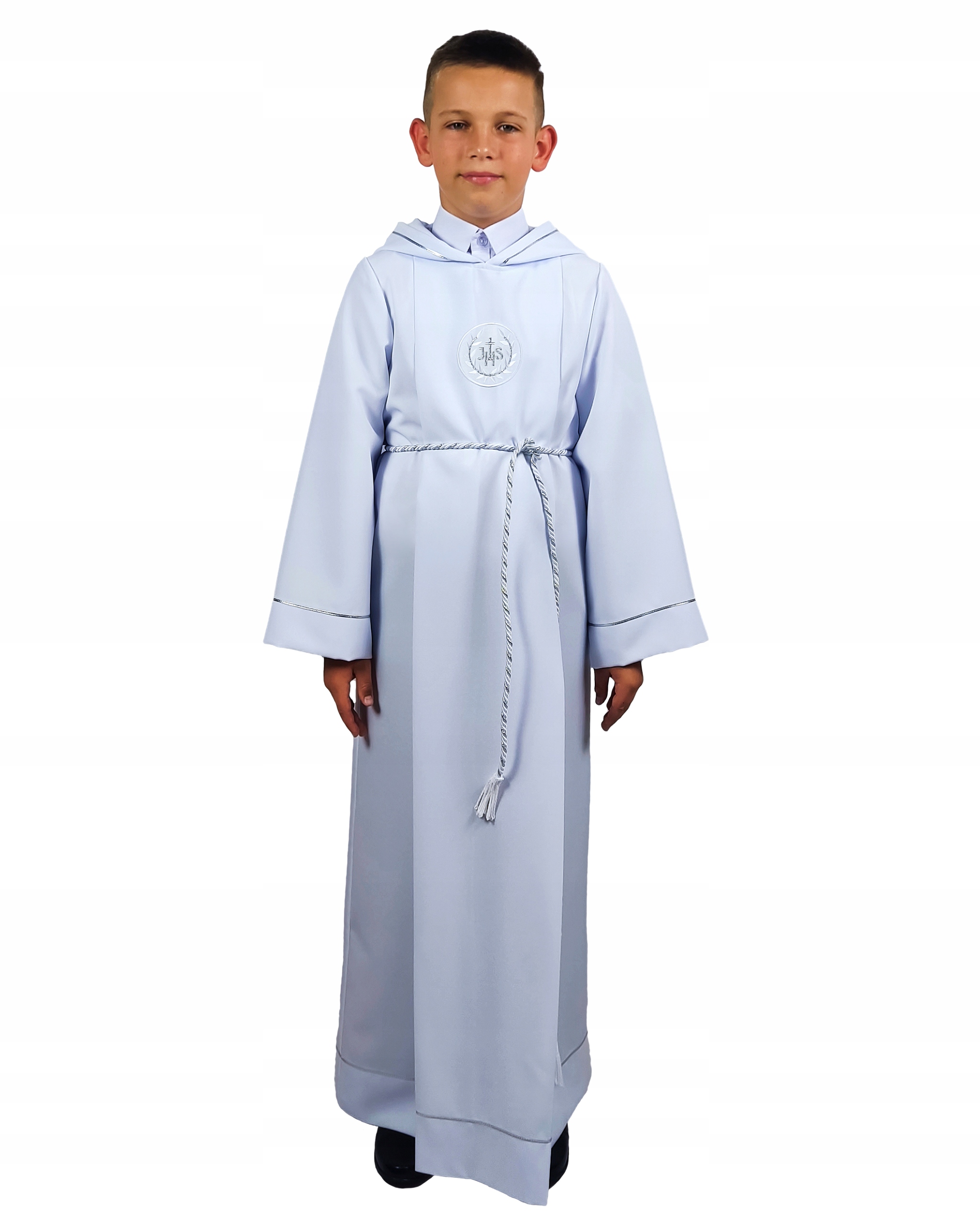Alba komunijna dla chłopca - alba z kapturem - r. 134