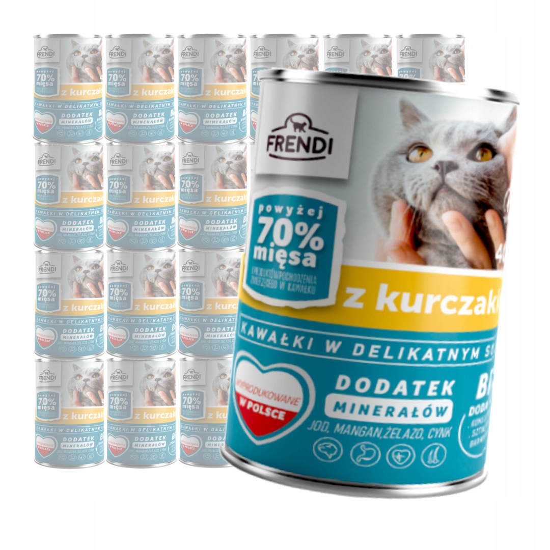 Frendi Mokré Krmivo Pro Kočky 24 x 400 g Kousky v omáčce s kuřecím masem