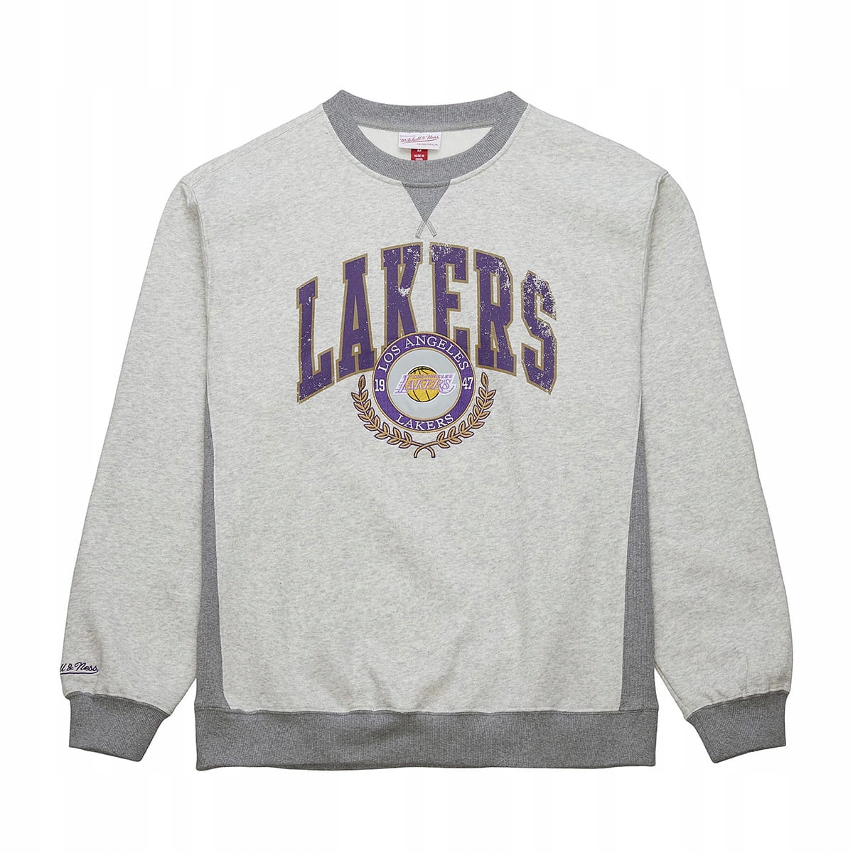 Mikina Mitchell & Ness Nba Premium Fleece Crew Los Angeles Lakers M