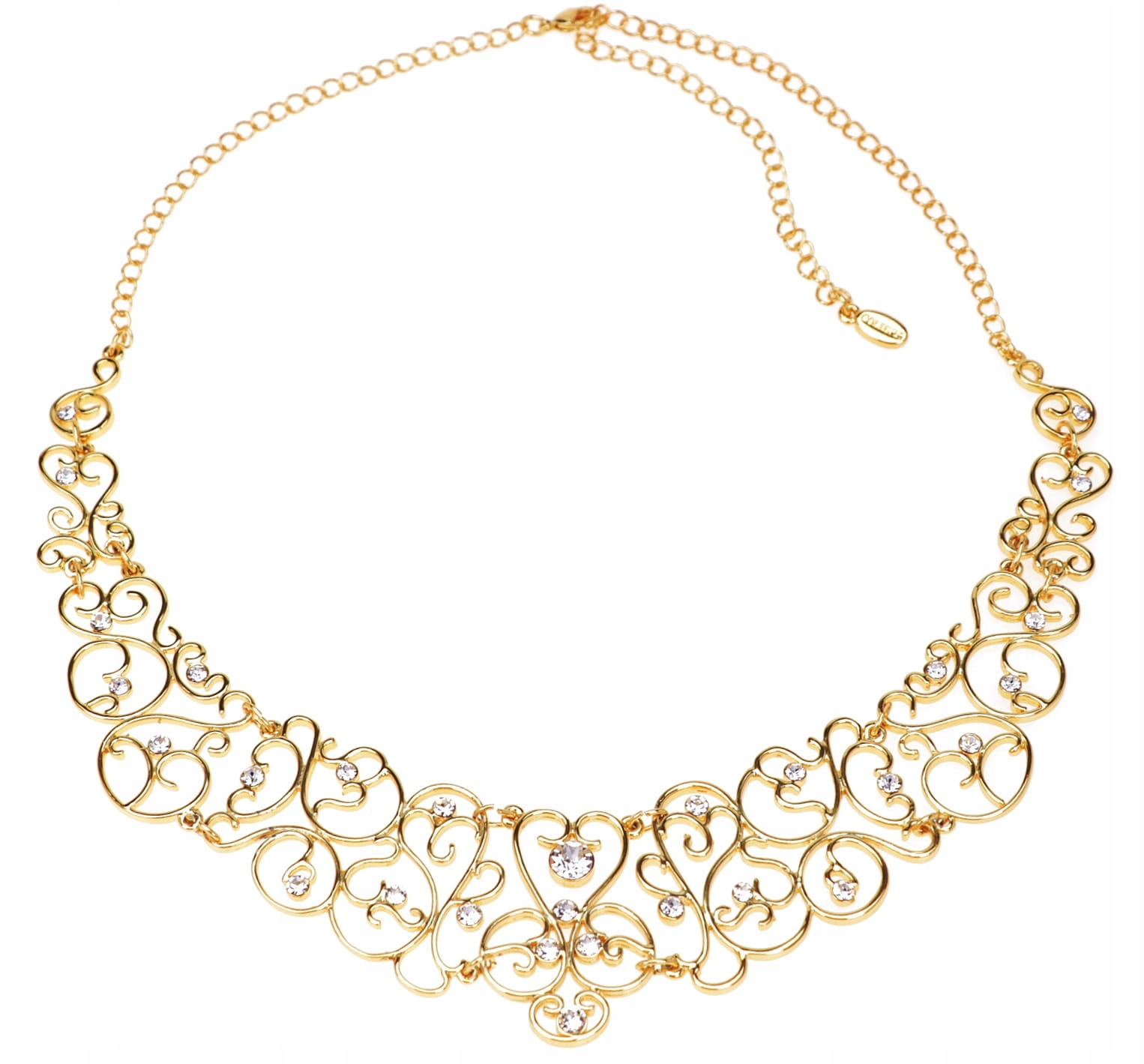 Svatební Kolie Elegantní Zlatý náhrdelník Široký Colibra Speciální příležitosti