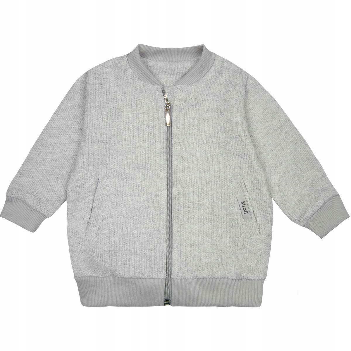 

Bluza dla dziecka bawełniana Rozpinana szara 80