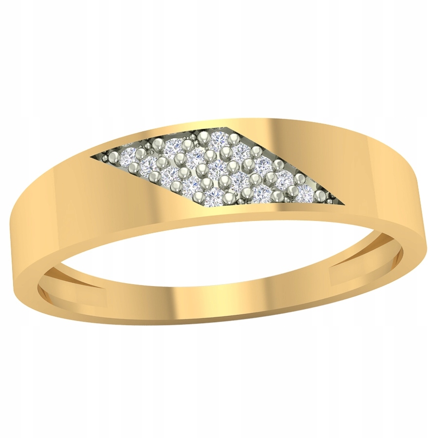 Prstýnek Kosočtverec Se Zirkony Zlato 585