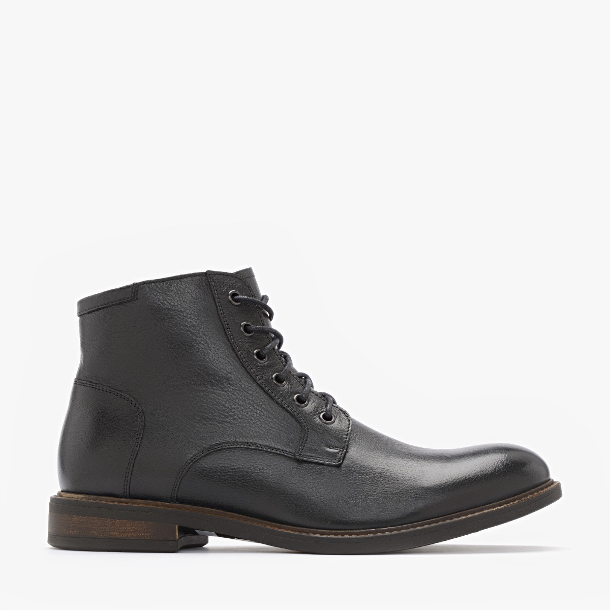 RYŁKO czarne skórzane trzewiki męskie 43