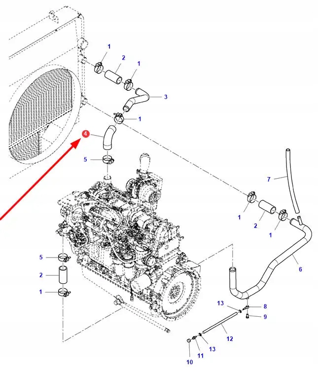LA323628850 Kolanko gumowe Marka maszyny Fendt Inna Massey Ferguson
