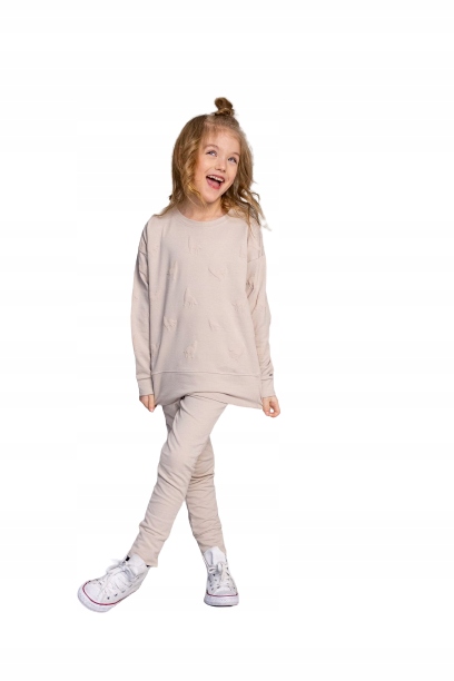 

Dres Mash Mnie bluza spodnie beż wilk WOlf 152/158