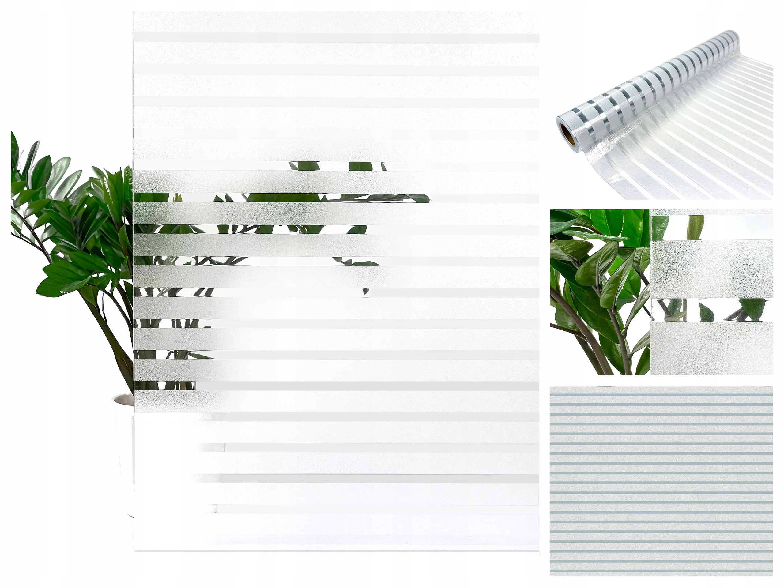 Statická dekoratívna fólia na okná, šírka 67,5 cm, okenná fólia, Pásy