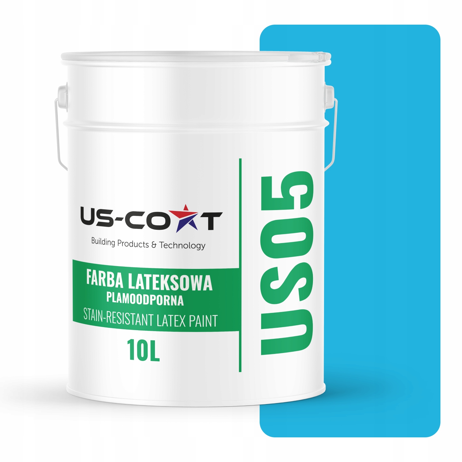 Latexová Farba Odolná Voči Škvrnám Modrá H0340 10L Matná Na Steny Stropov