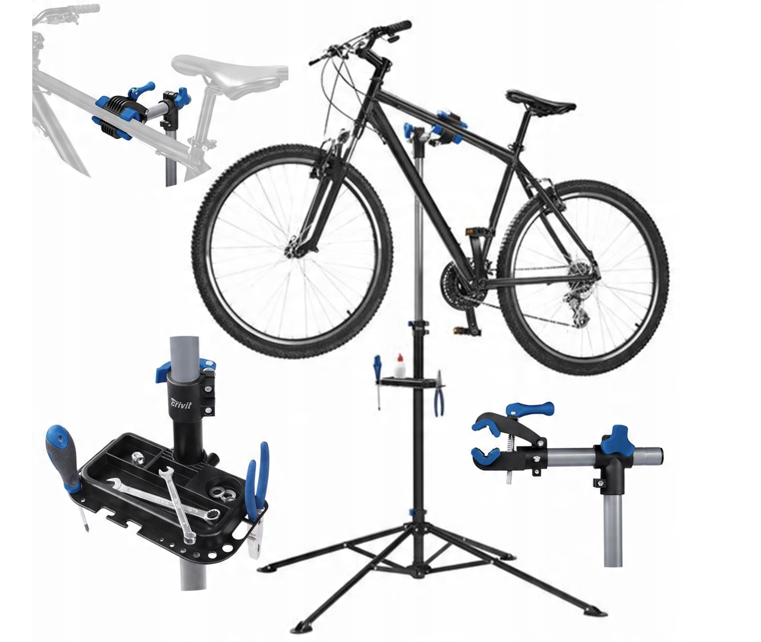 Stojící Stojan Na Kolo Držák Nastavitelný věšák na kolo Crivit Servisní