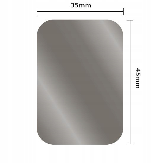 Blaszka do uchwytu magnetycznego 1szt prostokątna Rodzaj do telefonów