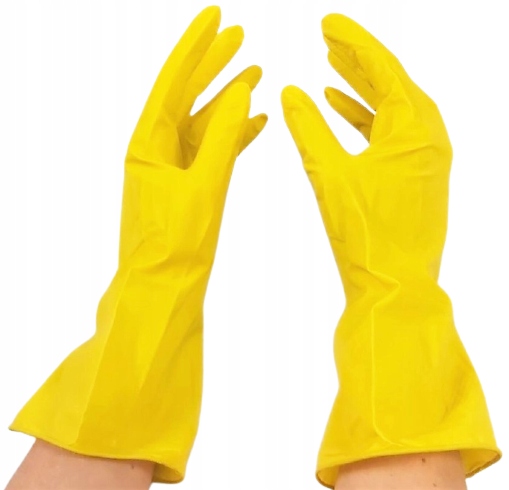 RĘKAWICE GUMOWE DO SPRZĄTANIA FLOKOWANE RĘKWICZKI ROBOCZE ROZM. M
