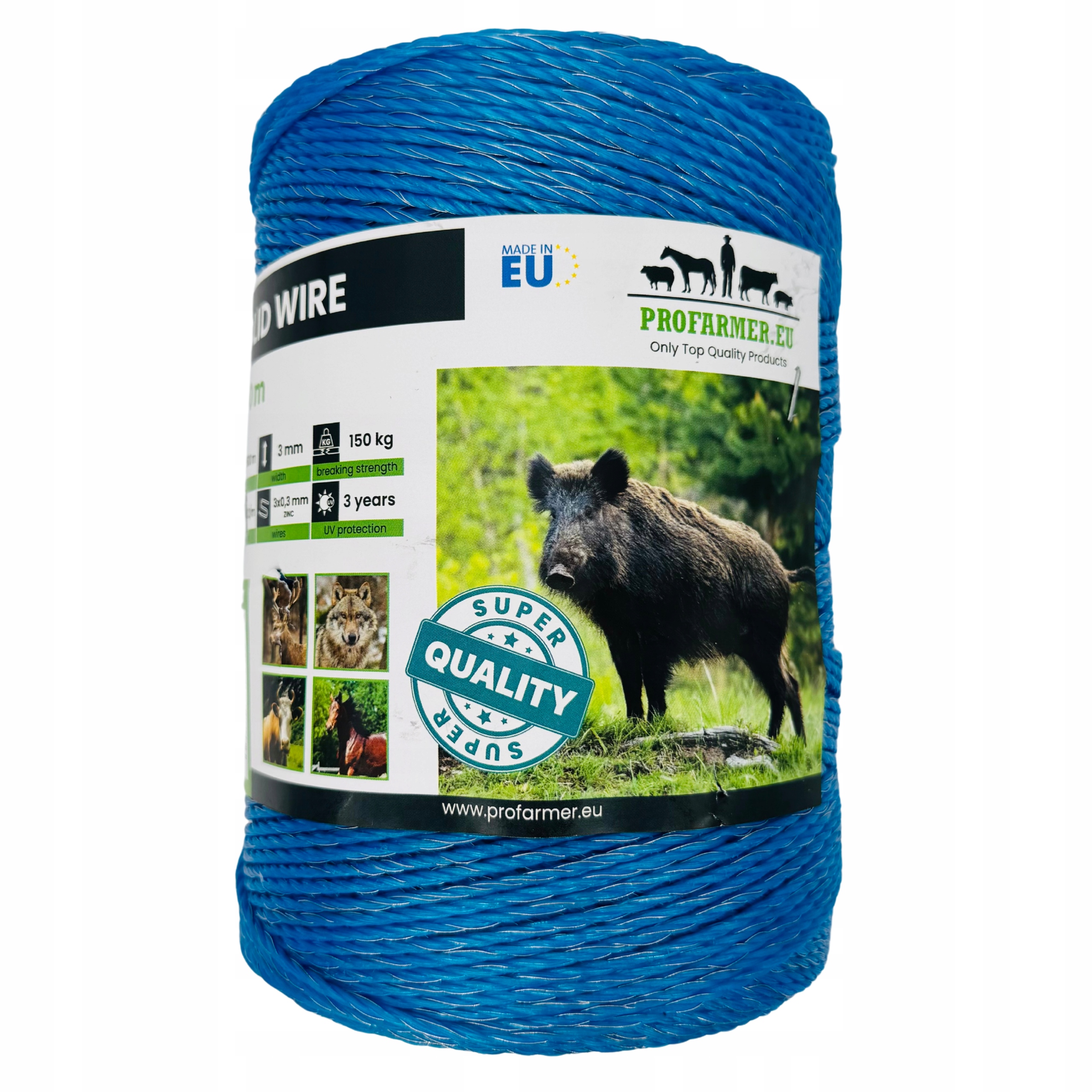 Gruba Plecionka Linka Lina Drut Do Pastucha Elektrycznego 3 mm 500m
