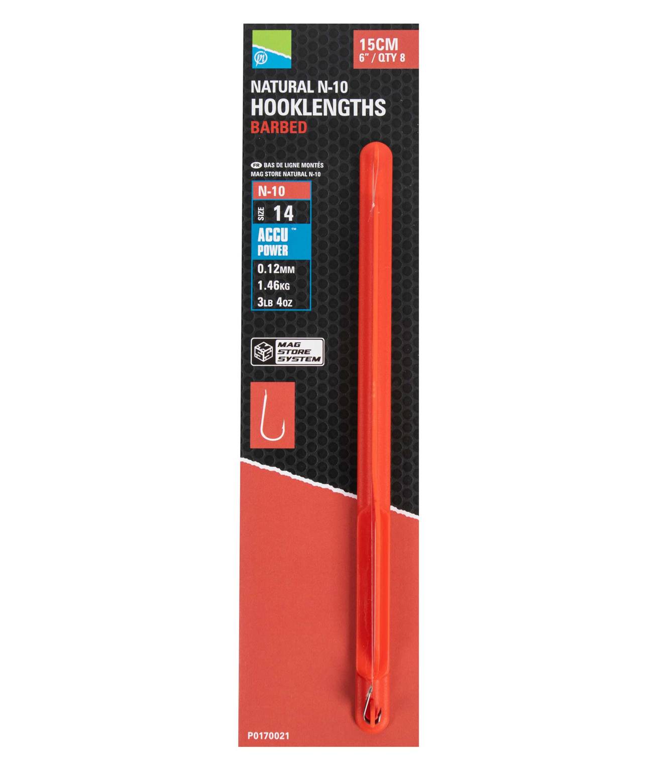 Przypony Preston Natural N-10 Mag Store Hooklengths 15cm hak14 0,12mm