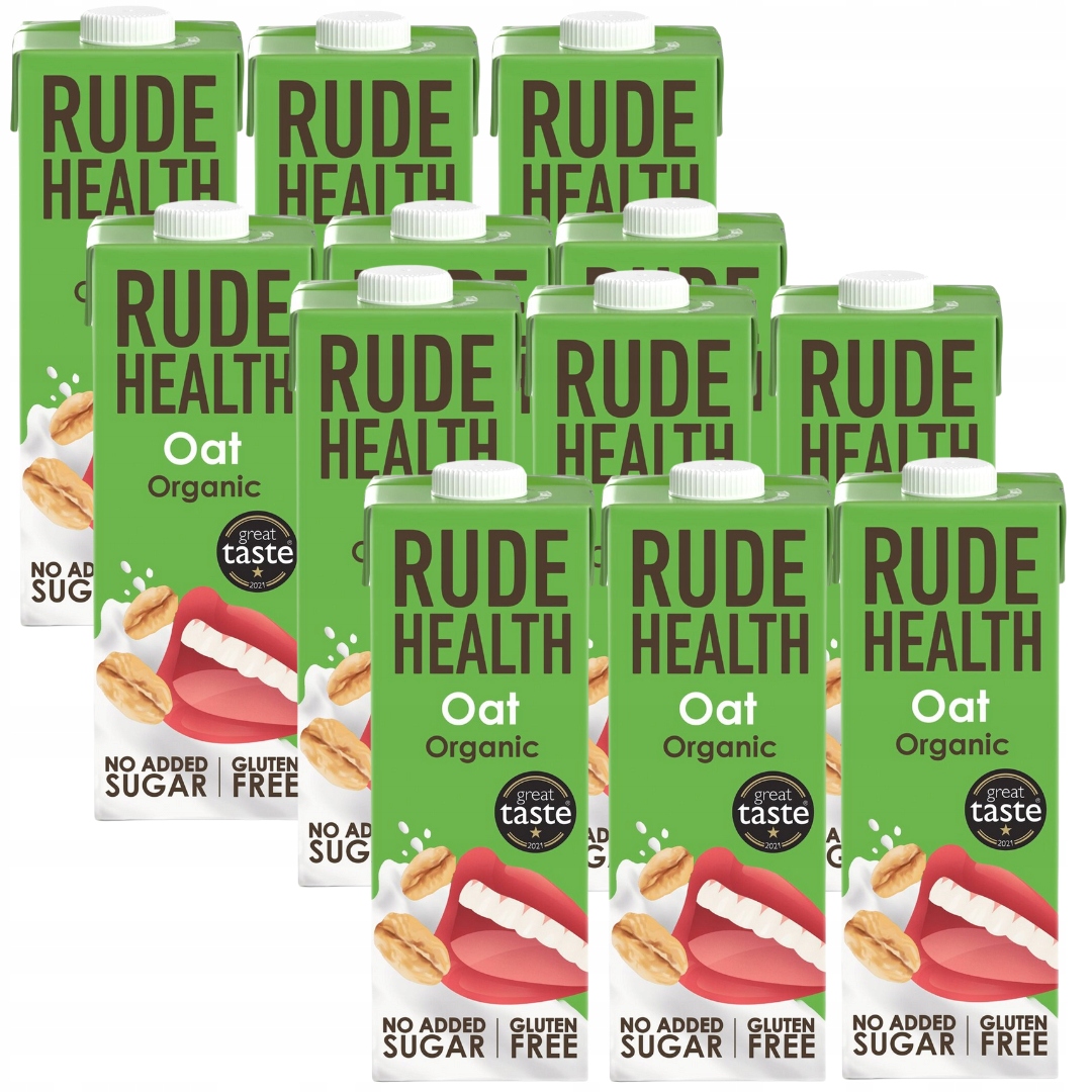 Rude Health Napój Owsiany Organiczny 12L – Bezglutenowy, Bez Cukru