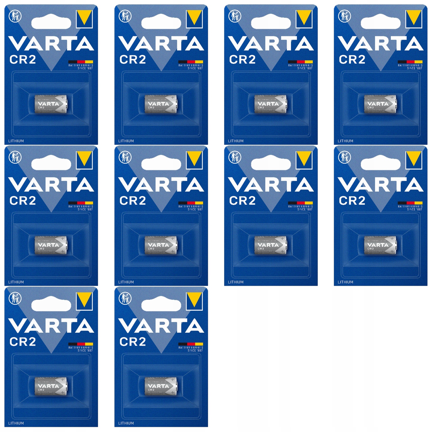 Varta CR2 Photo 3V Lithiová baterie pro fotoaparát, zrcadlovky, Led svítilny x10