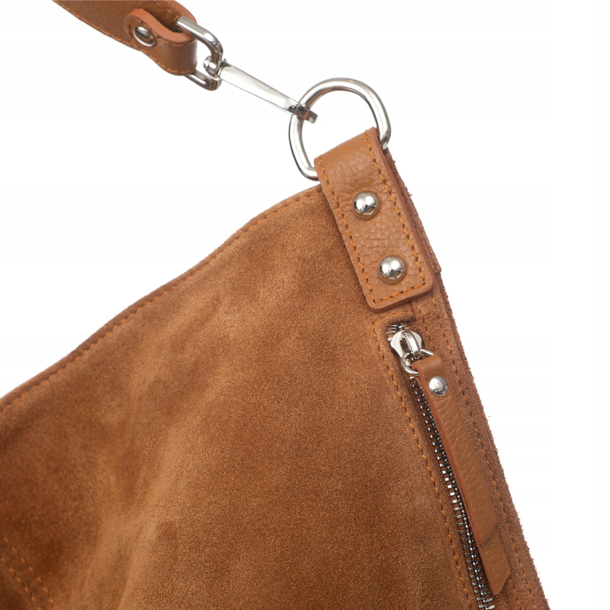 Torba Skórzana Zamszowa Vezze Velluto Ruda Płeć kobieta