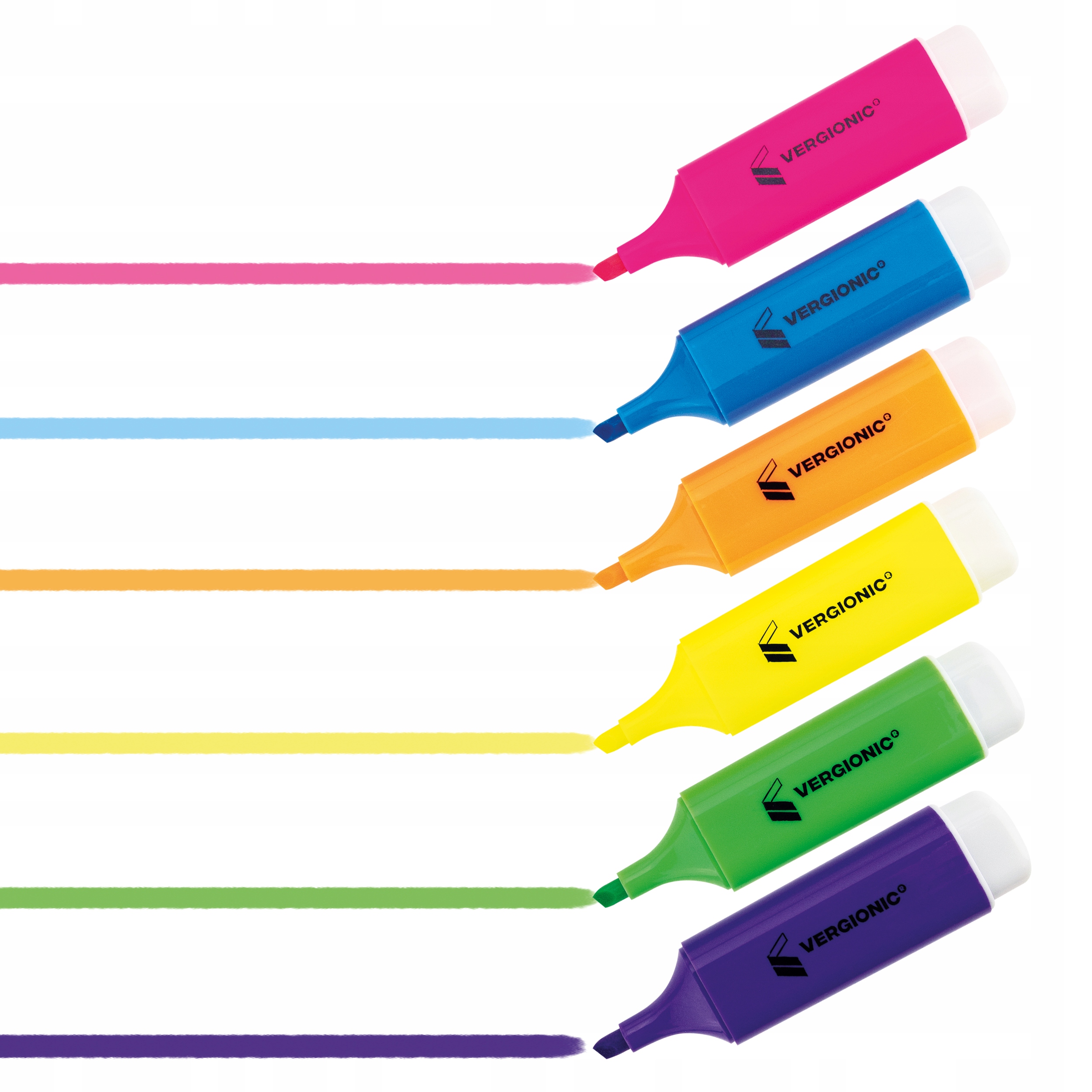 

Zakreślacze biurowe zakreślacz zestaw kolorów 6szt