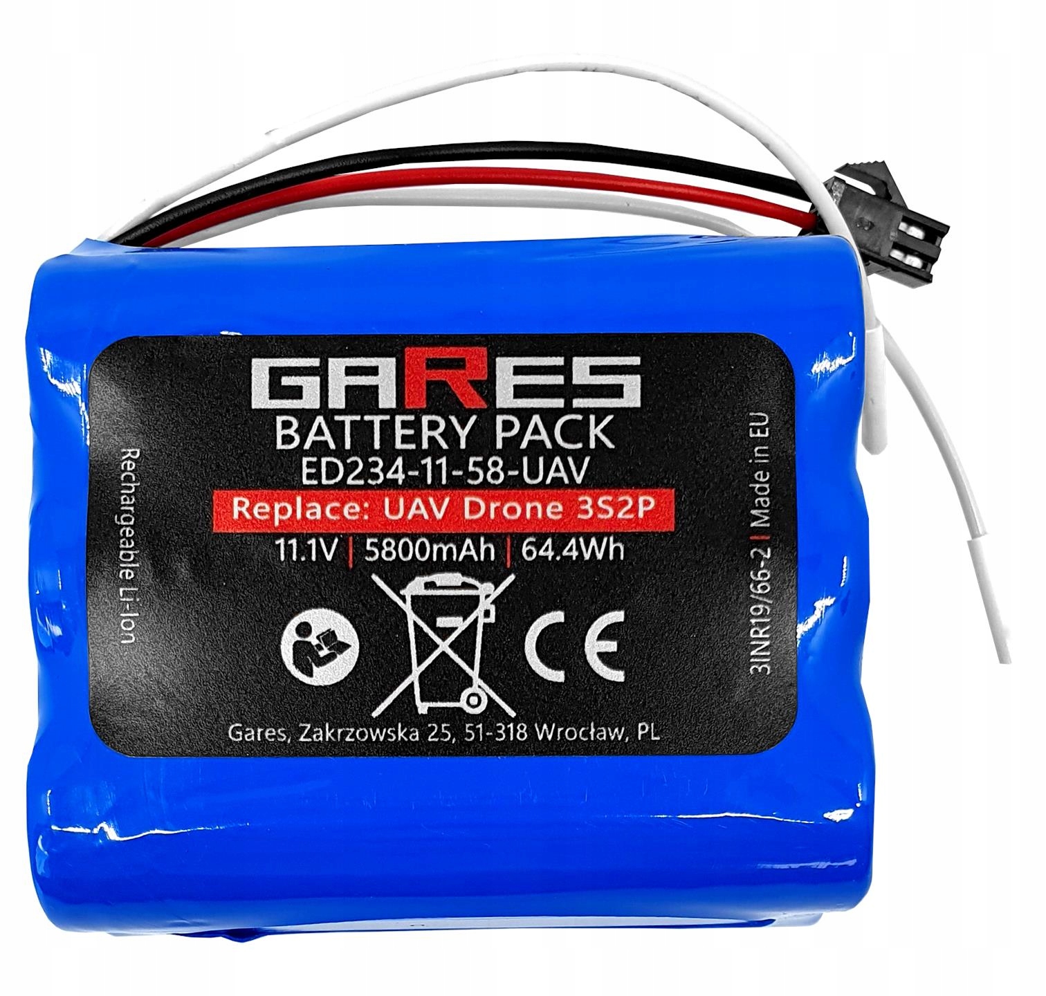 Bateria Akumulator do Dronów Pakiet 3S2P 11,1V 5,8Ah 5800mAh