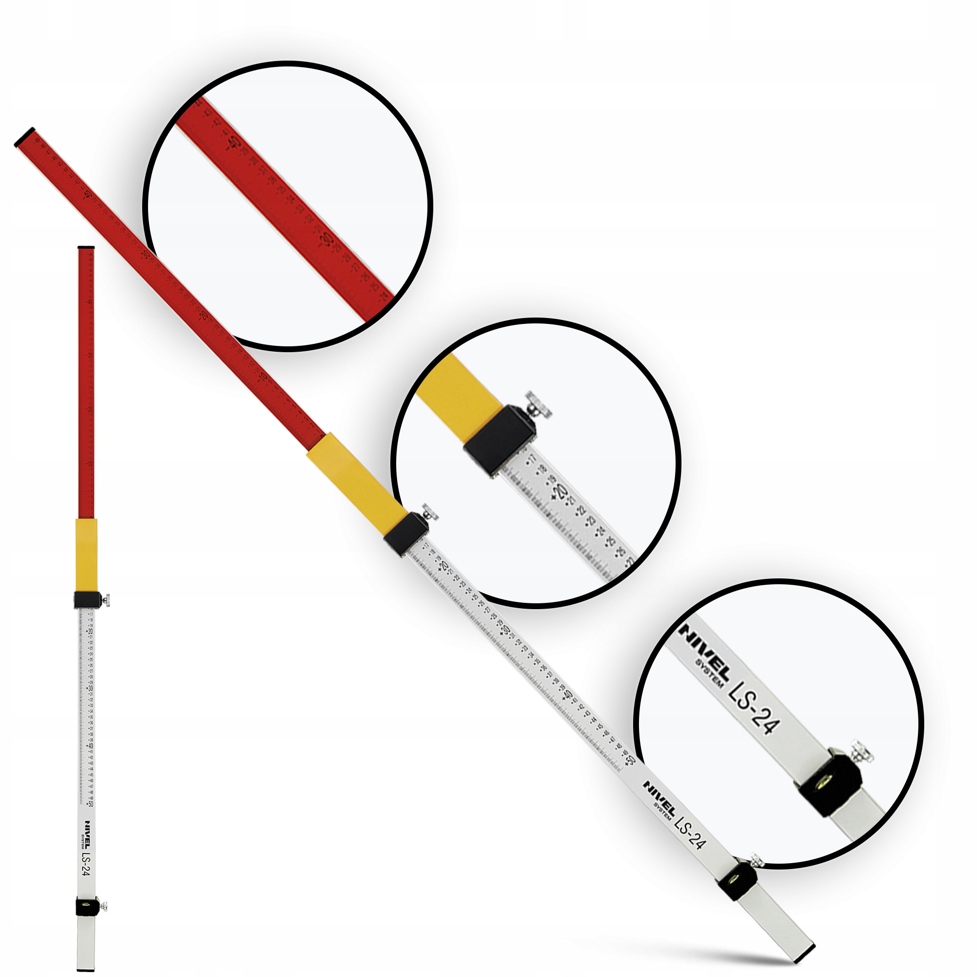 NIVEL SYSTEM TYCZKA ROZKŁADANA CZUJNIKA PODZIAŁKA Marka Nivel System