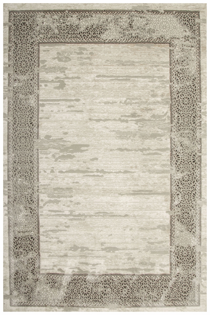 140x190 cm DYWAN GARDA SZARY KREMOWY ORNAMENTOWY MARMUR Z RAMKĄ Kolor kremowy odcienie szarości