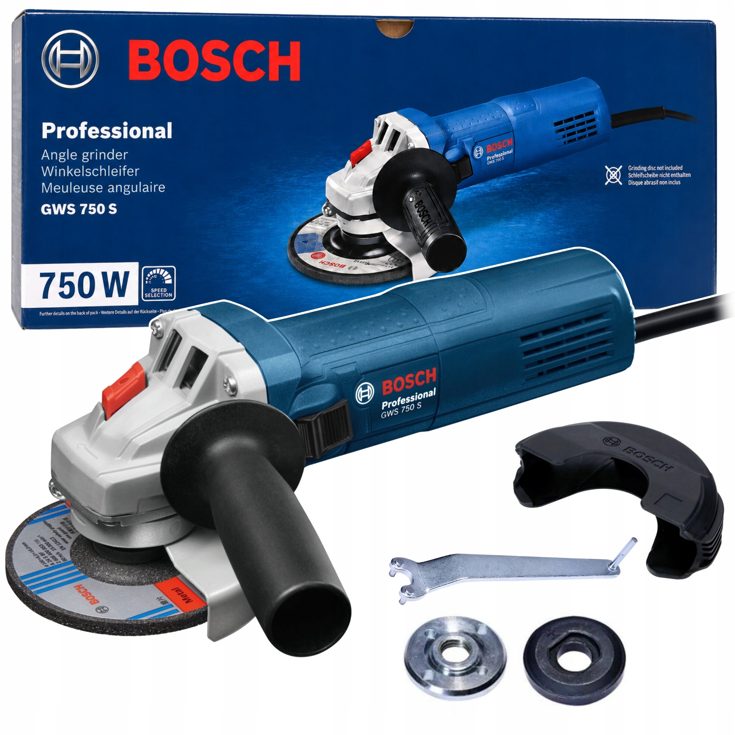 Szlifierka kątowa Bosch Professional Gws 750 S 125mm 750W Regulacja Obrotów