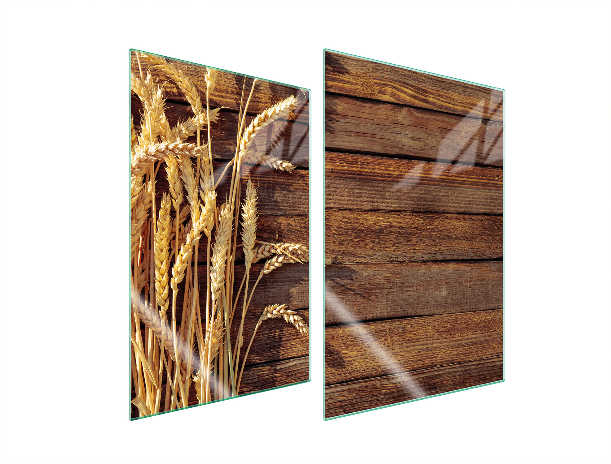 Skleněná Ochranná Deska Do Kuchyně 2x35x52 Pšenice Tvrzené Sklo