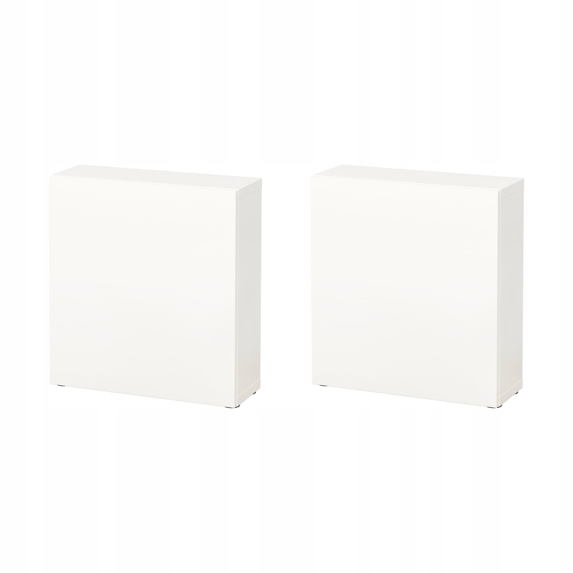 2 szt. Besta Szafka z drzwiczkami biały 60x22x64 cm Lappviken